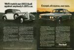 1971 Audi 100 LS. We'll match our 1933 Audi against anybody's 1971 car. Except, of course, our own