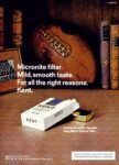 1972 Micronite filter. Mild, smooth taste. For all the right reasons. Kent