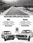 1974 Austin Apache and Mini Clubman. How to make a little petrol go to a long way (South Africa)
