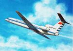 1974 Yakovlev Aeroflot YAK-42 Postcard