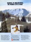 1982 Skiing Is Believing In Park City, Utah. Western Airlines