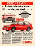 1989 Isuzu Gemini GTi 16V (German Ad)