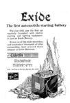 1921 Exide. The first automobile starting battery
