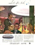 1937 Lido after dark. Italian Line