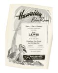 1939 Hawaiian Blue Room. The Roosevelt Hotel