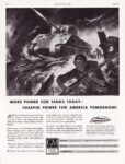 1943 GM Diesel Power. More Power For Tanks Today - Cheaper Power For America Tomorrow!