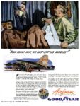 1945 'New York. Why, We Just Left Los Angeles!' Airfoam. GoodYear