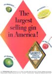 1946 The largest selling gin in America. Gilbey's