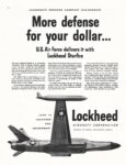 1953 More defense for you dollar... U.S. Air Force delivers it with Lockheed Starfire