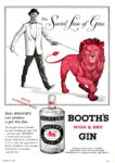 1957 The Social Lion of Gins. Booth’s High & Dry Gin