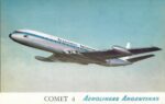 1959 Aerolíneas Argentinas Comet 4 Postcard