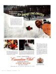 1960 One slip and that's all, brother' on Switzerland's Icy Shoot-The-Chutes. Canadian Club