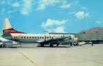 1965 Western Airlines Lockheed Electra at Ontario (California) Airport Postcard