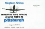1969 Allegheny Airline announces more nonstop jet prop flights to Pittsburgh