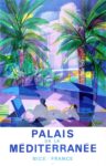 1969 Camille Hilaire Original Vintage Advertising Poster For Palais de la Mediterranee Nice France