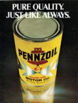 1975 Pure Quality. Just Like Always. Pennzoil
