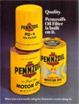 1976 Quality. Pennzoil's Oil Filter is built on it