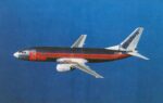 1984 Western Airlines Boeing 737-300 Postcard