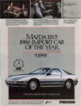 1986 Mazda RX-7. 1986 Import Car Of The Year