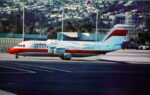 1986 USAir - PSA Hybrid Livery BAe 146 Postcard