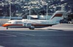 1988 USAir BAC 146 Postcard N172US Smile of Redmond 1