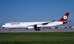 1996 Turkish Airbus A340 Postcard TC-JDM