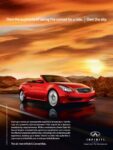 2010 Infiniti G Convertible. Own the euphoric of taking the sunset for a ride. Own the sky