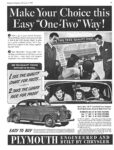 1940 Plymouth. Make Your Choice this Easy 'One-Two' Way!