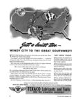 1941 Just a lariat toss - Windy City To The Great Southwest! Texaco Lubricants and Fuels