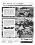 1943 How dramatic test launched the first synthetic tire program on this continent. B.F. Goodrich