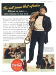 1943 The rest-pause that refreshes. Welcome in peace... more welcome in war work. Drink Coca-Cola