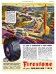 1945 The Tire Of Tomorrow Is Here Today. Firestone
