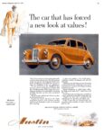 1951 Austin. The car that has forced a new look at values!