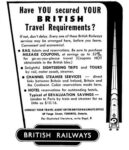 1951 Have You secured Your British Travel Requirements? British Railways