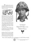 1952 Lt. Colonel Reginald R. Myers, USMC Medal of Honor. Peace is for the strong! U.S. Defense Bonds!