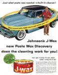 1956 Just what paste wax needed - a built-in cleaner! Johnson's J-Wax