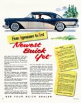 1957 Buick. From Appearance to Zest. Newest Buick Yet