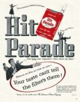 1957 Hit Parade. Full king size cigarette! New white-tip filter!