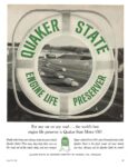 1961 For any car on any road... the world's best engine life preserver is Quaker State Motor Oil!