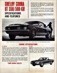 1968 Shelby Cobra GT 350-500-KR Specifications And Features