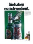 1969 Sie haben es sich verdient. Beck's Bier ... löscht Männer-Dürst!