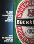 1986 The Most Famous German Word In The English Language. Beck's