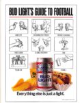 1989 Bud Light's Guide To Football. Budweiser