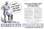1940 In Peace and in War King has Failed to Justify the Confidence of the Canadian People. National Government