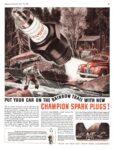 1940 Put Your Car On The Rainbox Trail With New Champion Spark Plugs!