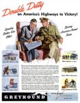 1942 Double Duty on America's Highways to Victory! Greyhound