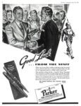 1943 Good Luck ... From The Staff. Parker