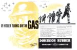 1943 If Hitler Turns On The Gas. Dominion Rubber