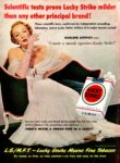 1950 Scientific tests prove Lucky Strike milder than any other principal brand! Marlene Dietrich
