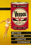 1950 Veedol Motor Oil. Nettoie Protege Lubrifie Economise